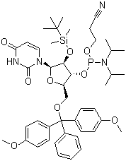 5'-O-(4,4-二甲氧基三苯甲基)-2'-O-[(叔丁基)二甲基硅基]尿苷-3'-(2-氰基乙基-N,N-二异丙基)亚磷酰胺