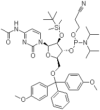 N-乙酰基-5'-O-(4,4-二甲氧基三苯甲基)-2'-O-[(叔丁基)二甲基硅基]胞苷-3'-(2-氰基乙基-N,N-二异丙基)亚磷酰胺