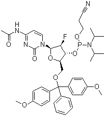 N-乙酰基-5'-O-(4,4-二甲氧基三苯甲基)-2'-脱氧-2'-氟胞苷-3'-(2-氰基乙基-N,N-二异丙基)亚磷酰胺