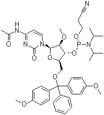 N-乙酰基-5'-O-(4,4-二甲氧基三苯甲基)-2'-O-甲基胞苷-3'-(2-氰基乙基-N,N-二异丙基)亚磷酰胺